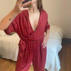 Urban Outfitters Red Jumpsuit